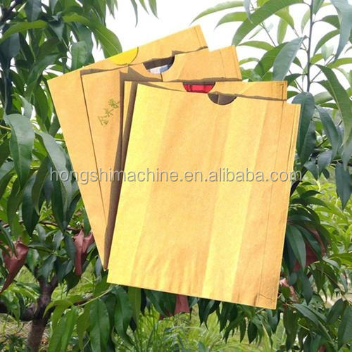 Mango Growing Paper Bag Manufacturing Machine , Fruit Protective Kraft Paper Bag Making Machine