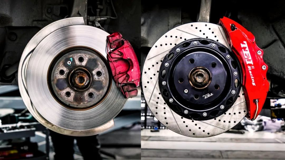 TEI Racing P60ES 6 Piston Calipers Big Brake Kit For Audi A4L 18 Inch Wheel Front