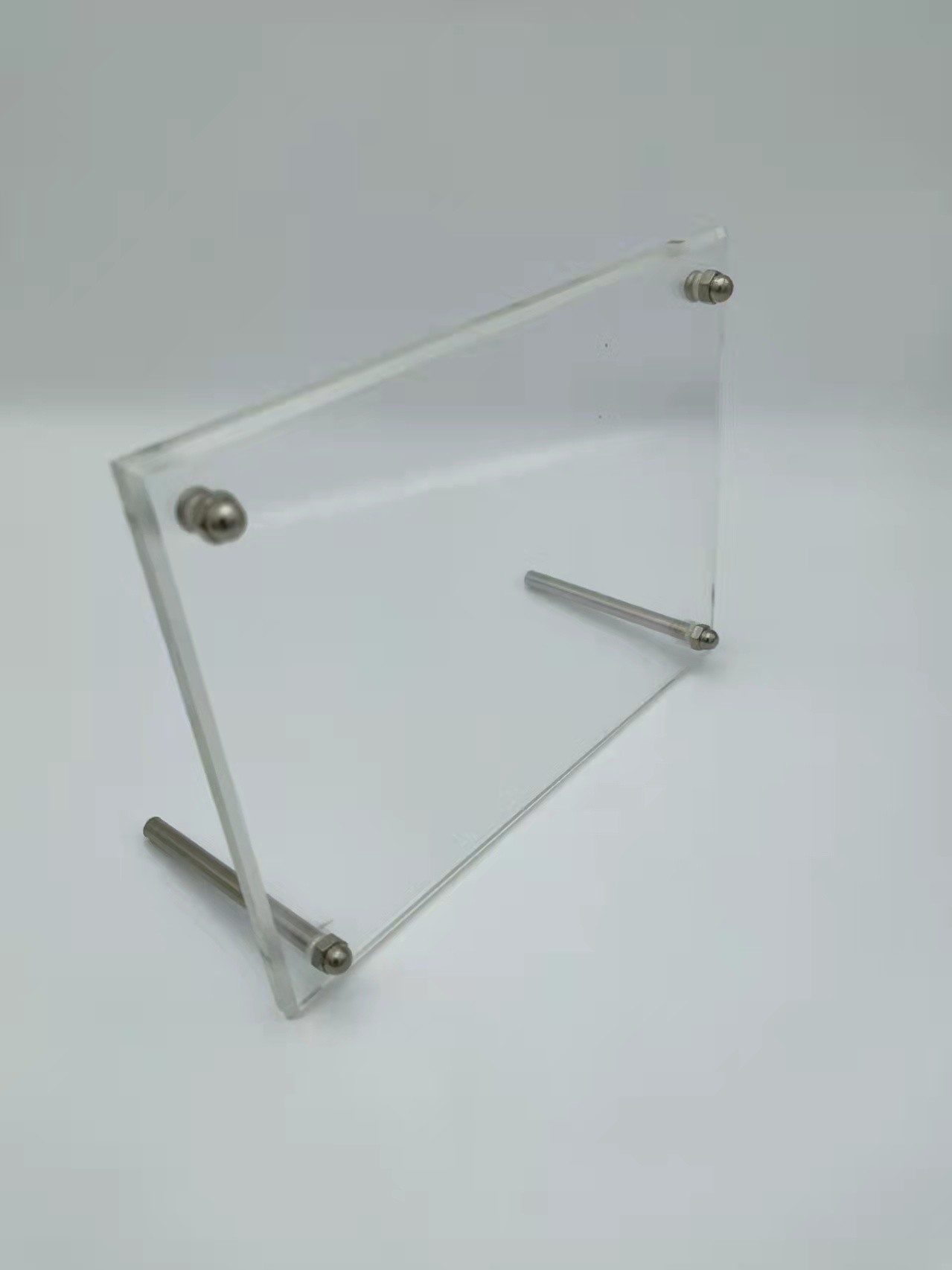 ODM Acrylic Photo Display Stands , Square Clear Photo Frame Stand