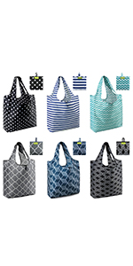Shopping Bags Reusable Grocery Tote Bags 6 Pack XLarge 50LBS  Fashion Recycling Bags