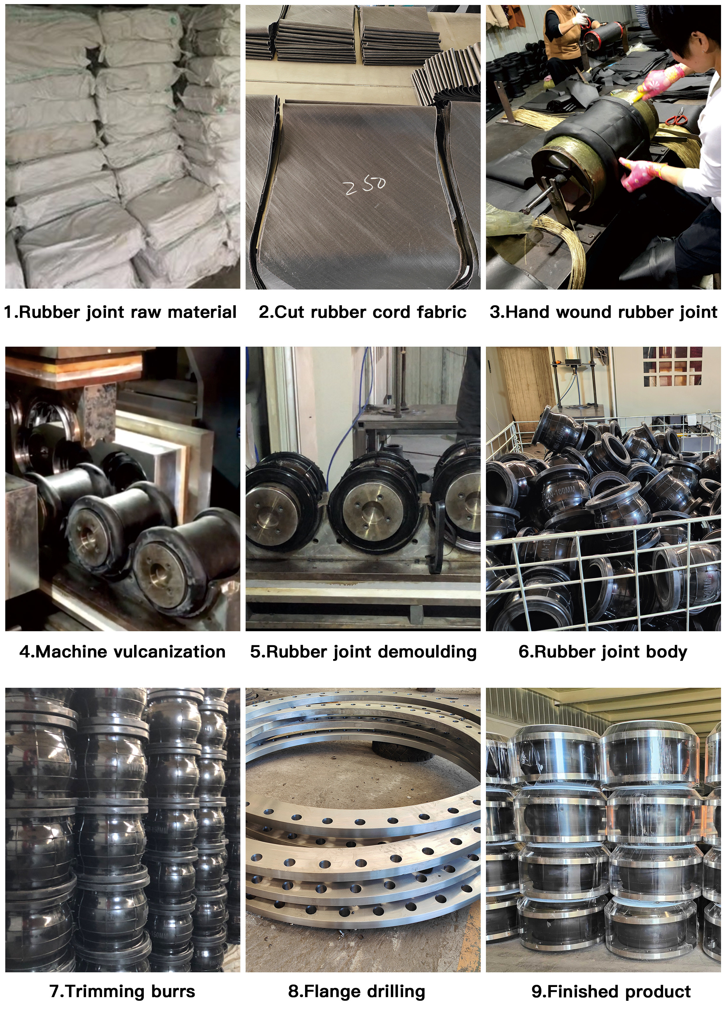 Hot Galvanized ASME Corrosion Resistant Design DN200 Pressure Ring Plumbing Material Flanged Twin Sphere Rubber Expansion Joint