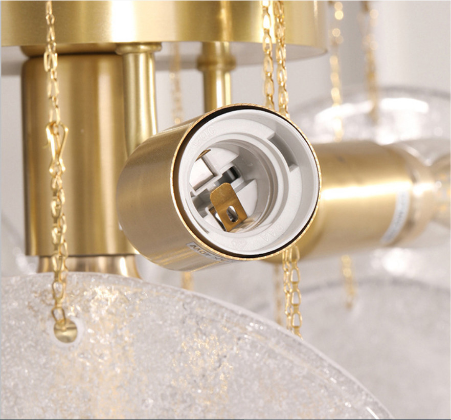 White Frosted Glass Disk Chandelier Glass Pendant Lamps E27 60w For Kitchen ODM