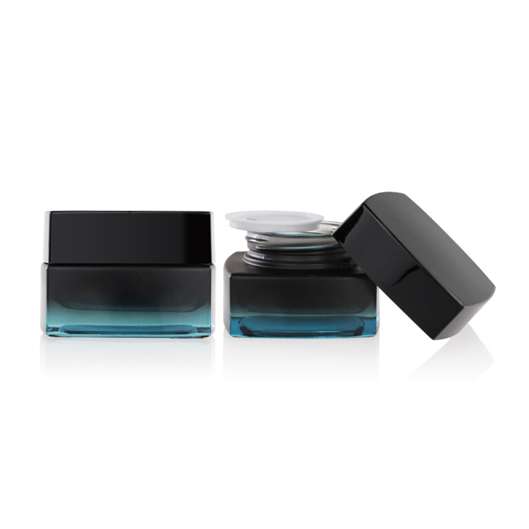 Square Frosted OEM Lotion Glass Bottles Black Painting For Cosmetic