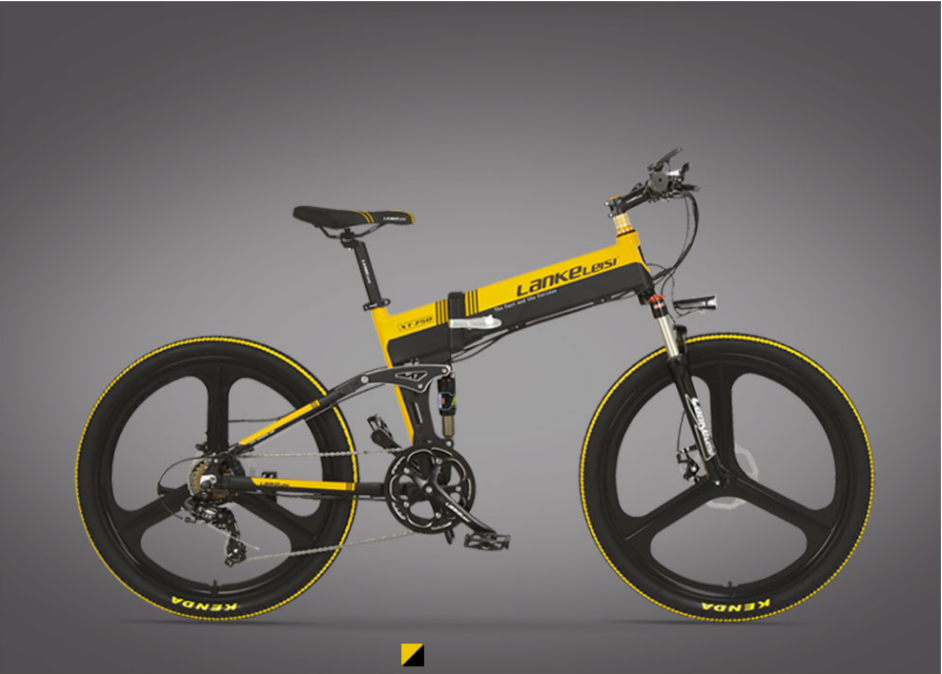 Safe 26 Inch Electric Bicycle , 27 Speed Mountain Bike Hydraulic Suspension Fork