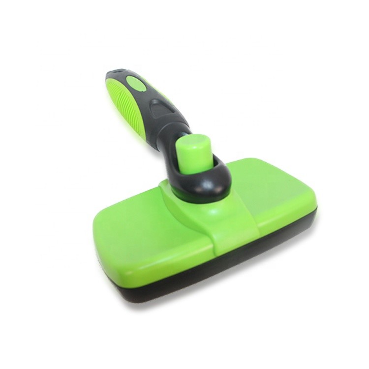 Waterproof Pet Hair Brush Green Color Weight 64g Rubber / Stainless Steel Material