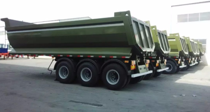 100 Tons Double Axles U Shaped End Rear Tipper Dumper Semi Truck Trailer for in Market