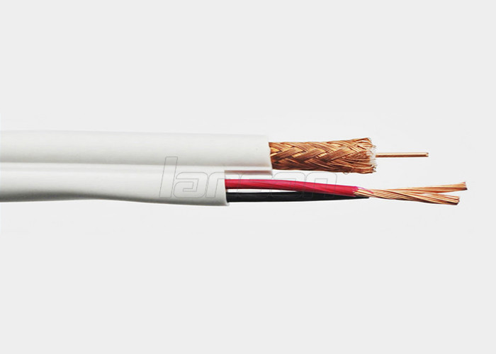 2C Power Line RG59 Coaxial TV Cable For CCTV / CATV Low Loss Communication