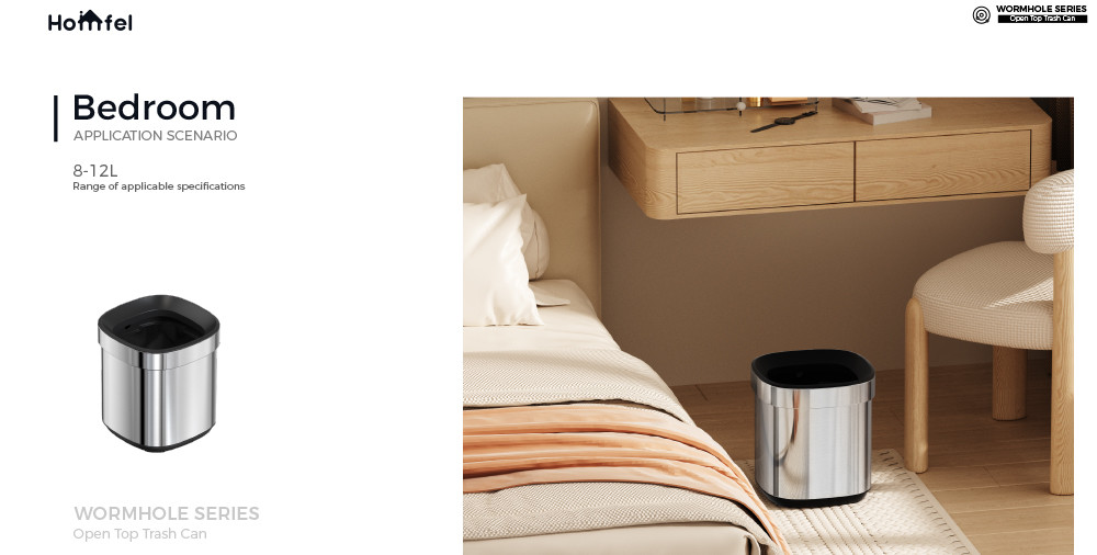 SS Rectangle Open Top Trash Bin ，Open Lid Trash Can Stainless Steel