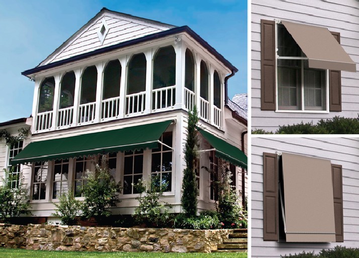 Aluminum Retractable Window Awnings Drop Arm Canopy