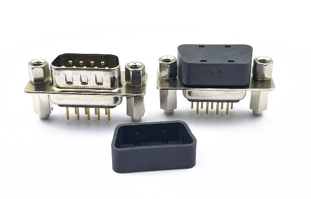 1.0AMP Male Female Right Angle D-SUB Connectors DB9 9pin PCB Mount
