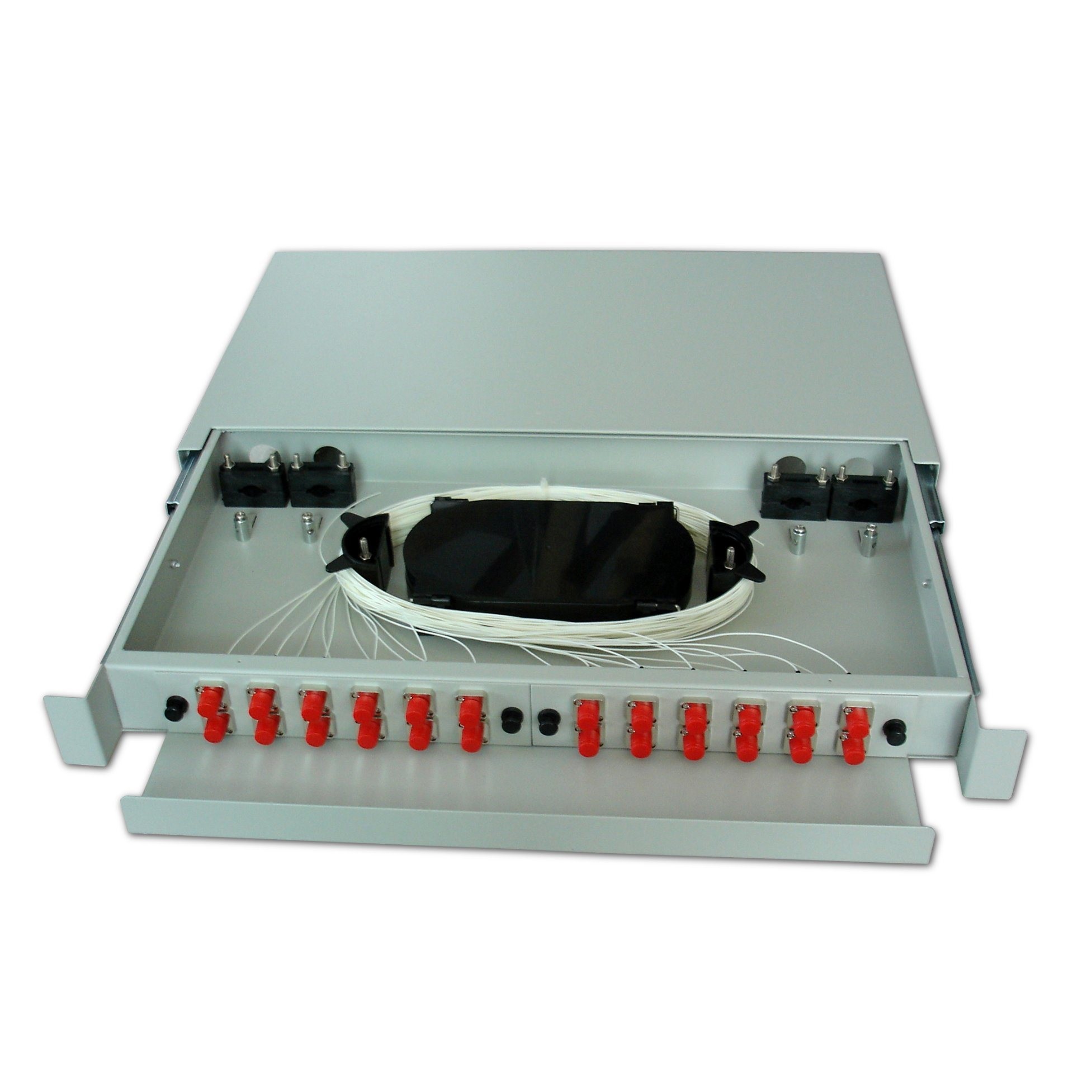 Rack Mounted FTTH CATV Fiber Optic Patch Panel FTTB PC ABS