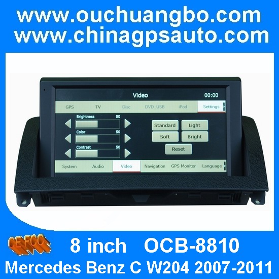 Mercedes Benz C W204 car stereos support auto radio gps system iPod OCB-8810