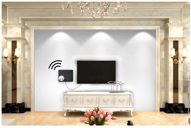 250*223mm 2-3dBi Digital Home Tv Antenna Internal Digital Tv Aerial