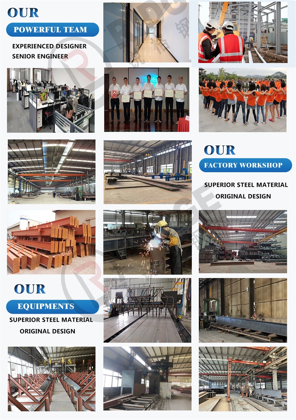 Industrial Welding Steel Structure Shed For Commercial Buildings