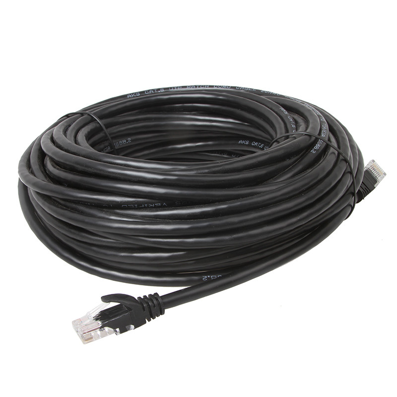 Black LSZH UTP Cat6a Lan Cable With CMG Modular Plug Connector