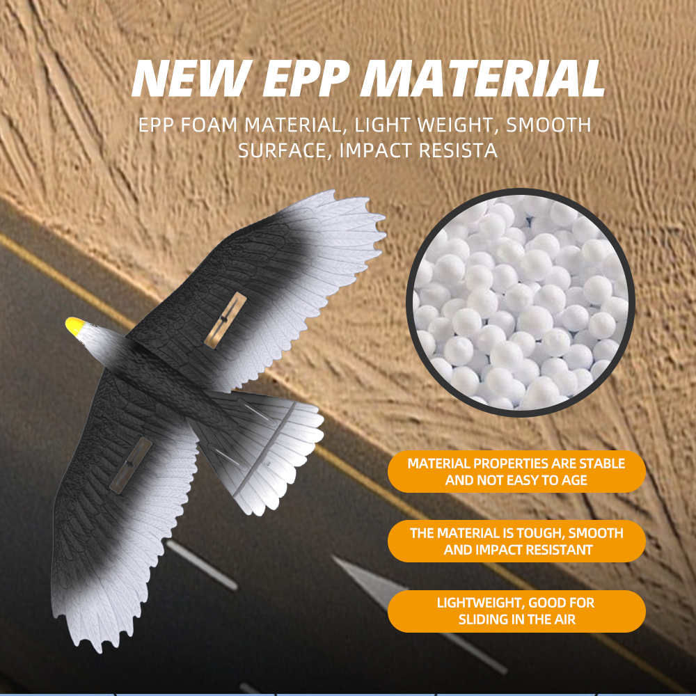 3-Ch RC Bird Plane Fly Toy RC Airplane EPP Model Eagle Toys Glider Jet Controller Battery 4*1.5AAA Battery not included