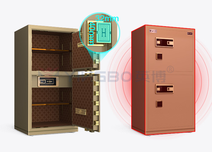 H1200mm Solid Steel Smart Office Safe Box Dual Alarm Fingeprint Lock
