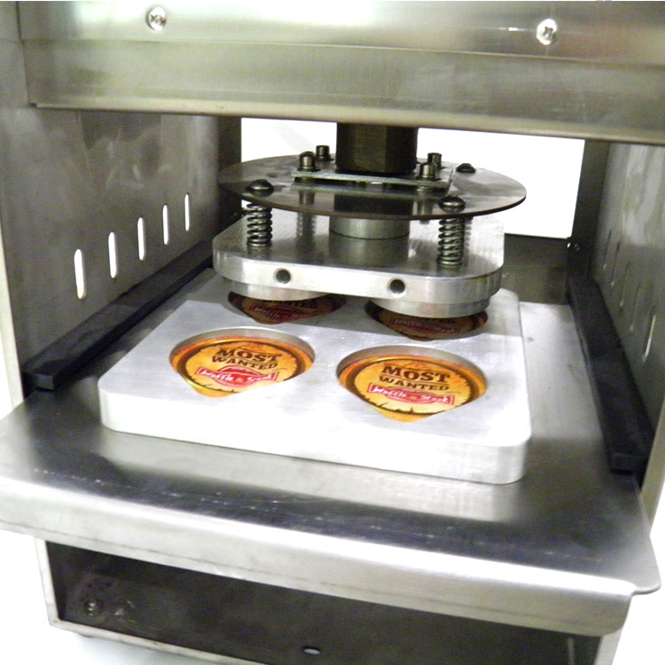 Manual Boba Plastic Cup Lid Sealing Machine Oripack Tray Sealers 4 Holes