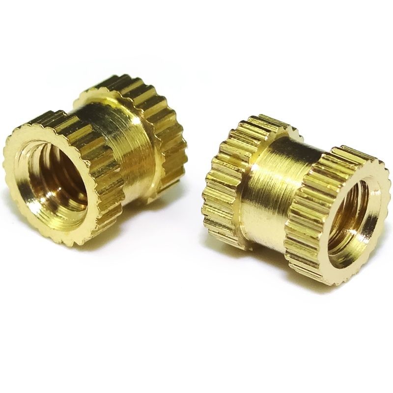 OEM ODM Blind Plastic Insert Knurled Brass Nut M1.6 M2.5 M4 M6 Thread Insert Nuts