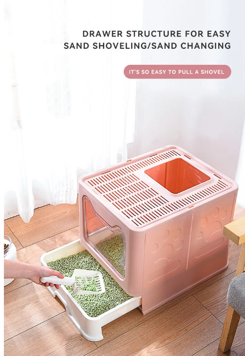 Modern Folding Portable Litter Box Luxury Large Space Cat Smart Litter Box
