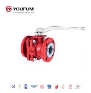 Buy cheap Full Lined PFA Lined Ball Valve JIS Standard Flanged For Acid Chemical Fluid product