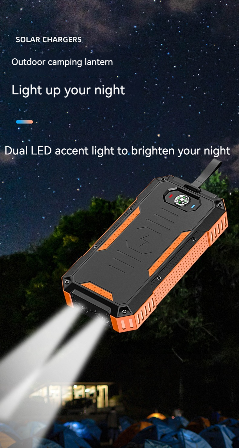 15W Output Power Private Mold Wireless Charging Solar Power Bank for iPhone 30000mAh