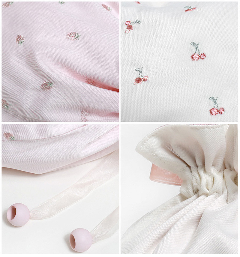 Recycled Portable Printing Drawstring Small Cosmetic Lazy Bag