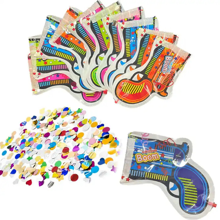 Inflatable Toy Fireworks Gun Handheld Confetti Poppers Cannons For Wedding Birthday Graduation Fun Party Supplies