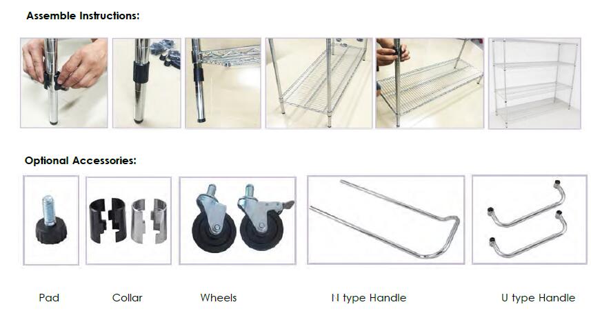 Electroplate Surface SS201 SS304 Antistatic ESD Storage Shelves