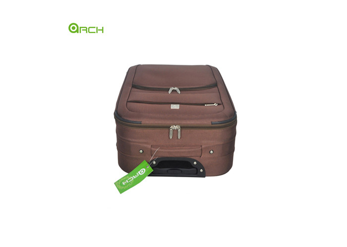1680D Suitcase Soft Sided Luggage with One Front Pocket and Double Spinner Wheels