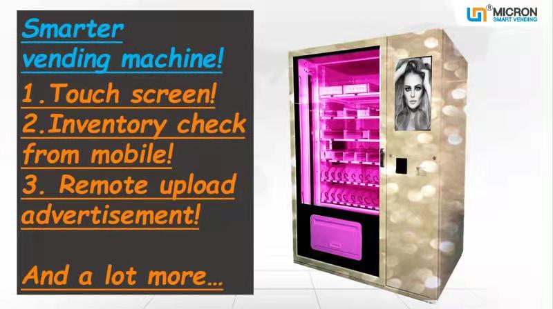 Large Capacity Eyelash Cosmetics Vending Machine Beauty With Advertising Screen In The Shopping Mall