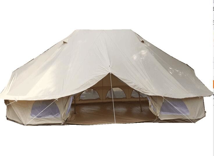 100% Cotton Canvas Fire Retardant Tarpaulin Outdoor Camping Bell Tents