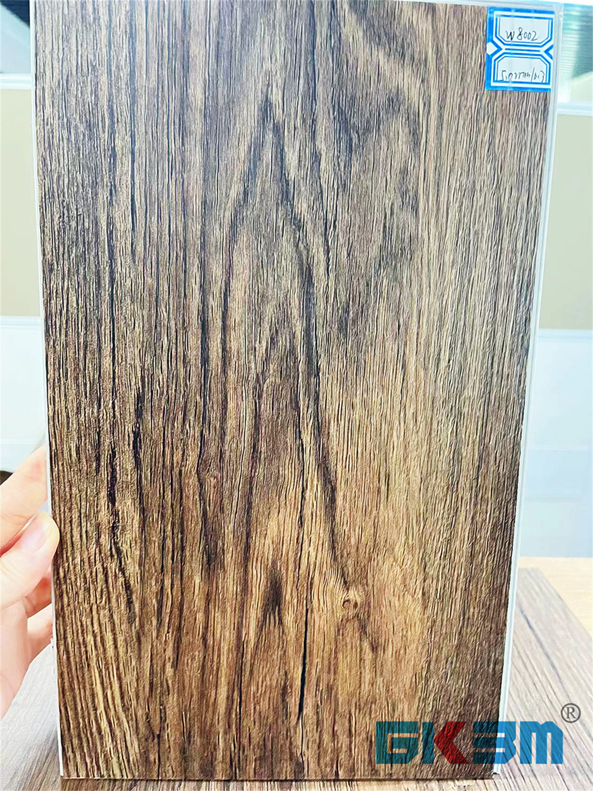 Waterproof Click Luxury SPC Flooring Plank Knife Grain Oak Dark Brown LS-W8002