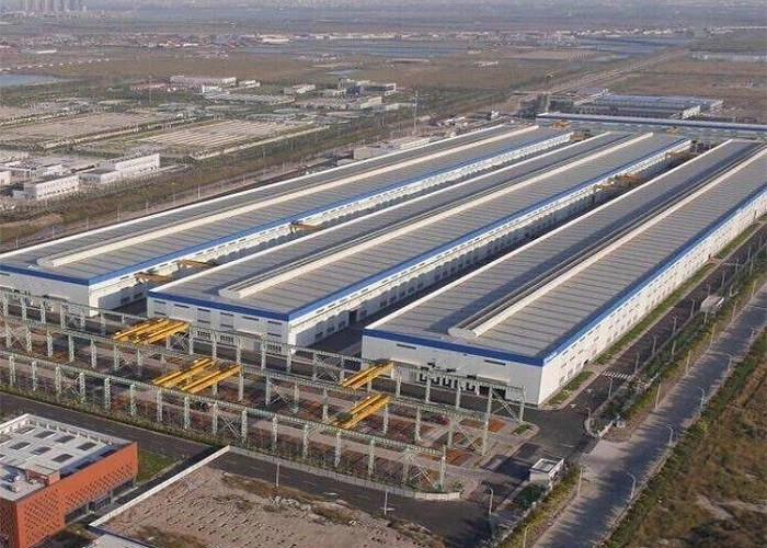 Structural Steel Frame Building , Large Span Prefabricated Metal Workshop Building
