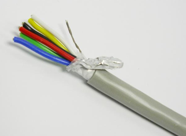 Mylar Screened Cable Stranded Tinned Copper Conductor in Gray Jacket for Security