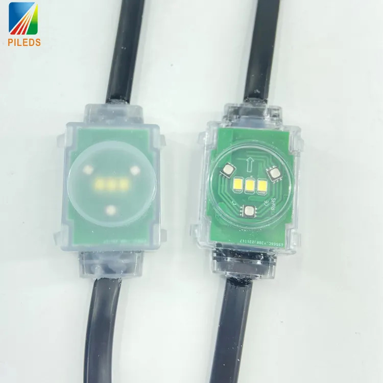 DC48V led pixel point panel light 12v ip68 outdoor eave decoration lighting colorful permanent 30mm rgbw
