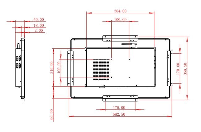 23.8-Inch Monitor for Transportation Kiosks and Ticketing Machines