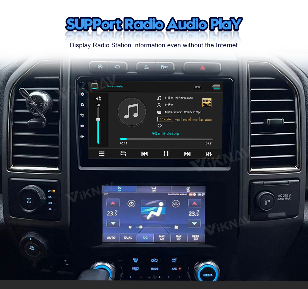 8 Core Ford F150 Android Car Radio With AC Screen Car Climate Control