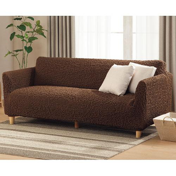 Super Elastic Three-seat Sofa Covers in Light Luxury Style with Seersucker Fabric