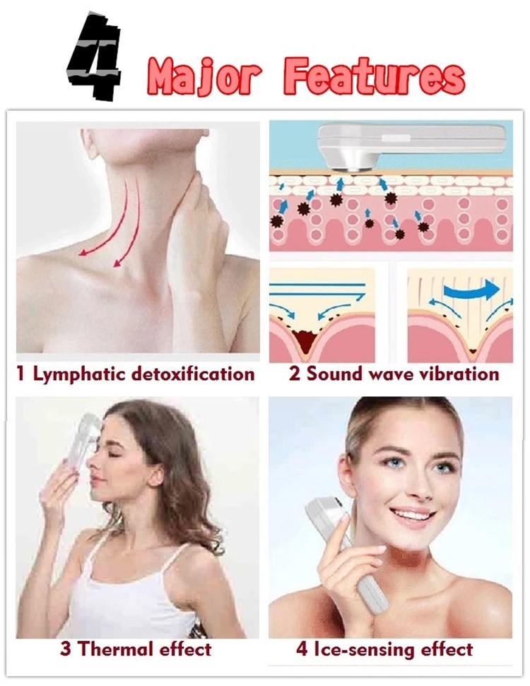 USB Rechargeable Face Lifting DC 5V 2.5W Hot Cold Face Massager