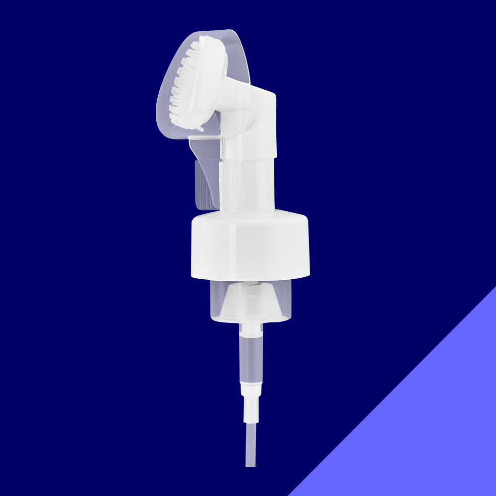 Plastic Skincare 40mm Foam Pump Heavy Duty Soap Type With Brush