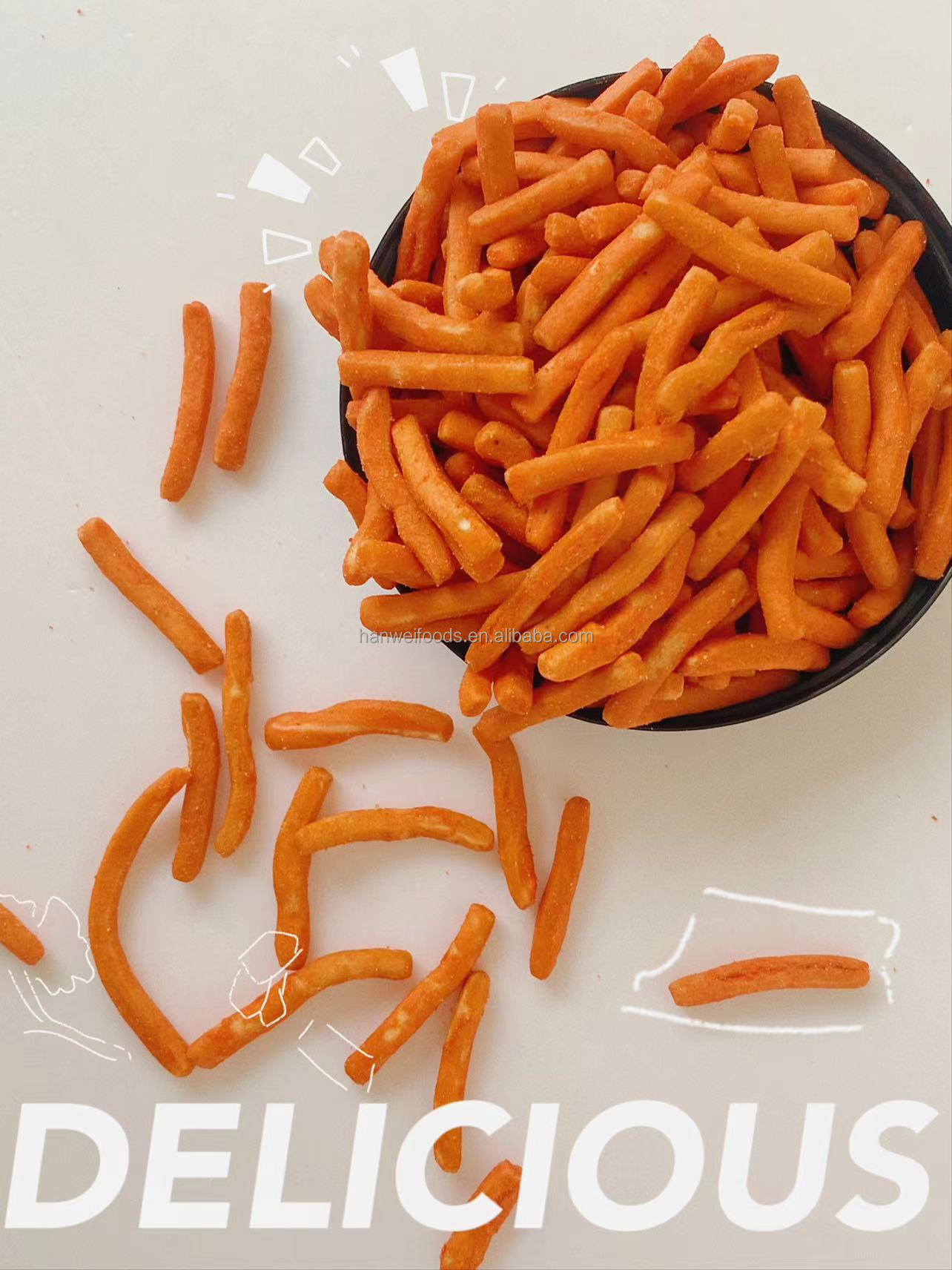 Shrimp Strips Rice Cracker Snacks Wheat Flour Japanese Grain Snacks