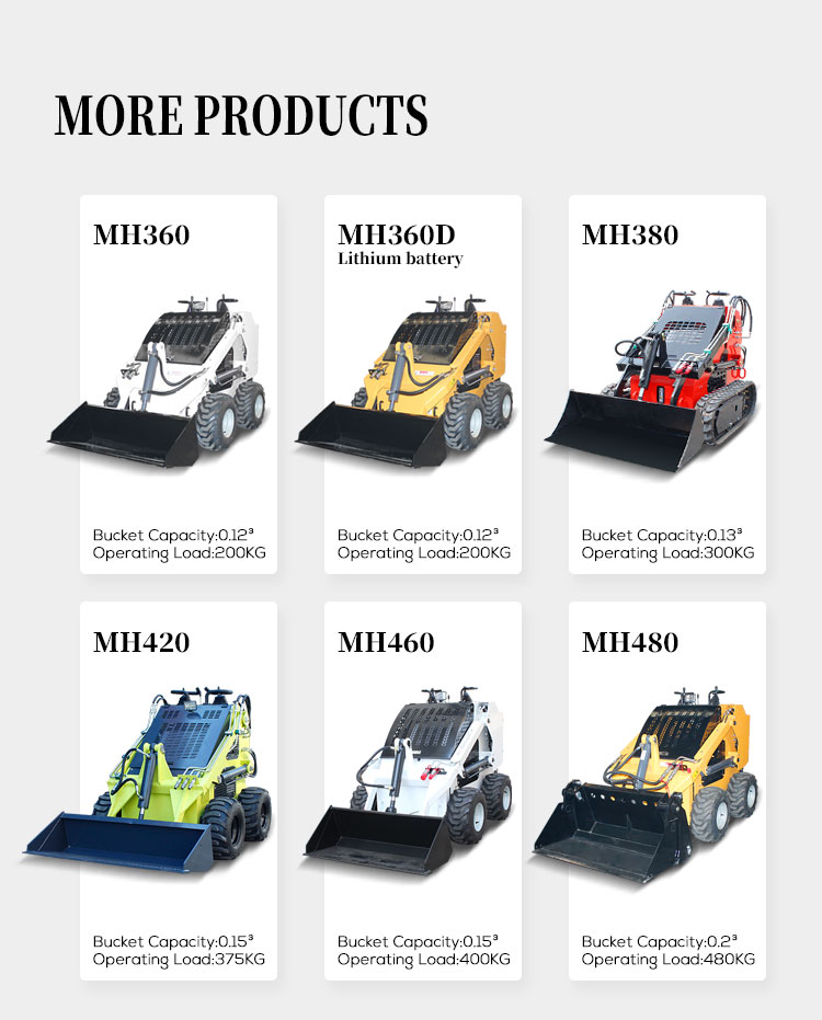 200kg Rated Loading Mini Skidsteer Loader with Free Shipping and EPA CE Certification
