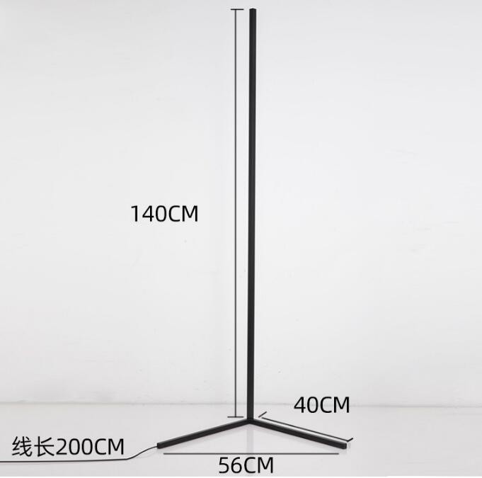 140cm Warm White Linear Led Floor Lamp European Style For Home Decor