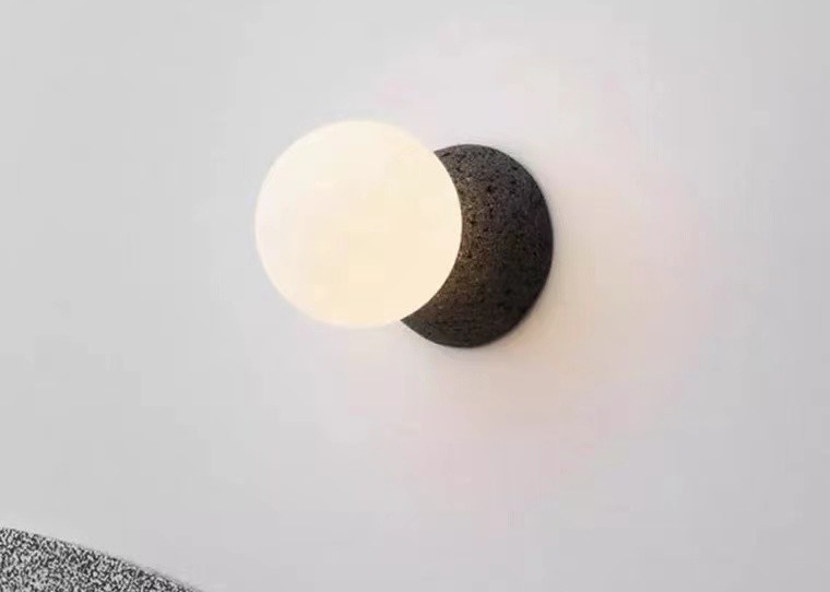 Pink And White Painting Simple Nordic Mordern Light Ball Chandelier Led Cement Wall Lamp Light Glass Balls