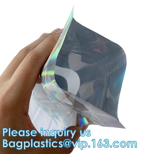 Laser Holographic Material Printed Heat Seal Aluminum Foil Packing Plastic Bag With k For Small Stuff 10g 5g