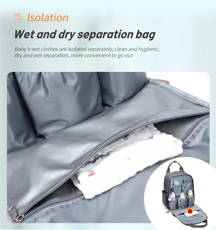 20L-35L Soft Handle Multifunctional Diaper Bag Backpack 31*17*40cm