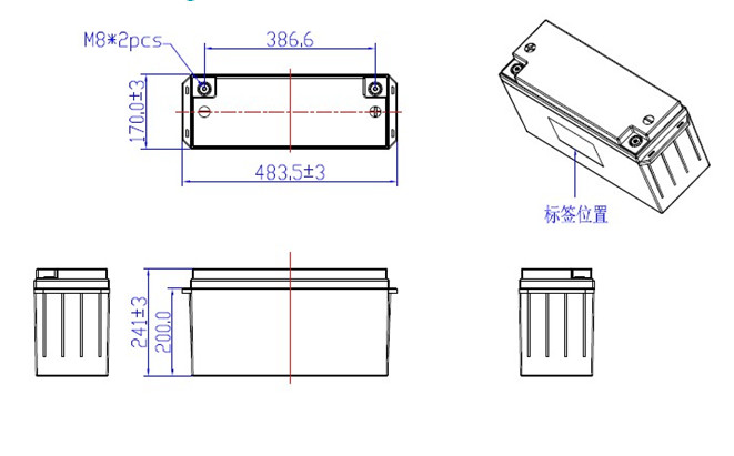Rechargeable 12V200Ah Bluetooth Lithium Battery High Security for RV and Car Usage Lifepo4 Material