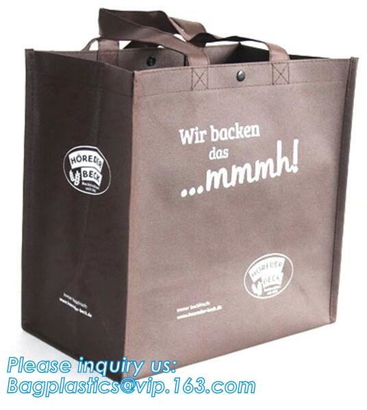 Promotional Custom LOGO Printed Gift Tote Shopping Non Woven Bag, Classic Black Non Woven Fabric Shopping Carry Bag Whol