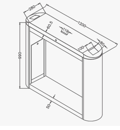 Full Automatic Tripod Turnstile Gate RFID Access Control System